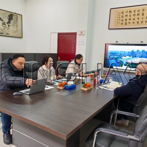 Technical team comparing original Turkish design with SanqGroup's optimized batching plant layout